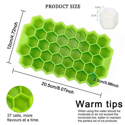 Flexible Honeycomb Ice Tray With Lid