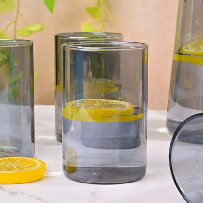 8-Pieces Pitcher & Glass Set with Tray