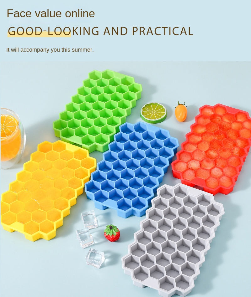Flexible Honeycomb Ice Tray With Lid