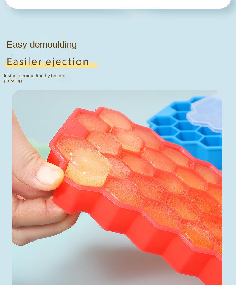 Flexible Honeycomb Ice Tray With Lid