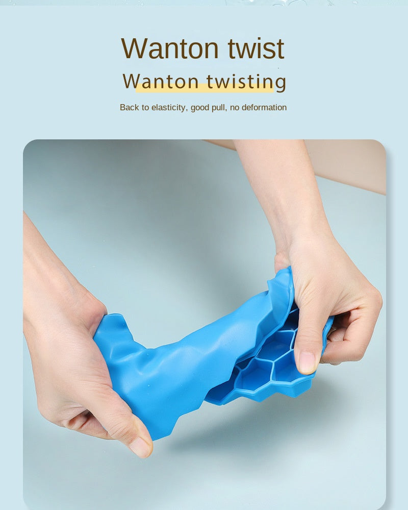 Flexible Honeycomb Ice Tray With Lid
